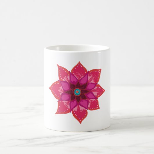 Fleur Mandala Blanc 325 Mug blanc classique (Centre)