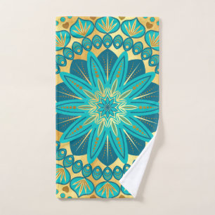 Fleur Mandala Bleu Or