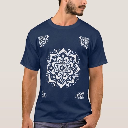 Fleur Mandala Gras - T-Shirt (Devant)