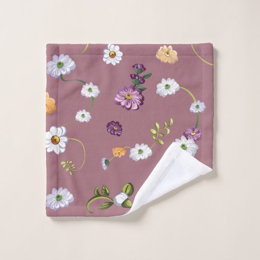 Fleur marguerite 3 (Gant de toilette)