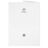 Fleur marguerite blanche avec une carte d'annivers (Dos)