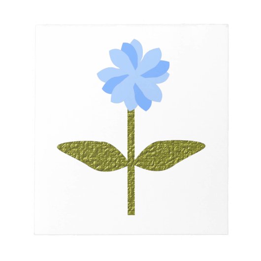Fleur marguerite Passez Bleu Bloc-notes (Devant)