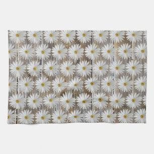 Fleur marguerite Rustique Barne Serviettes de cuis