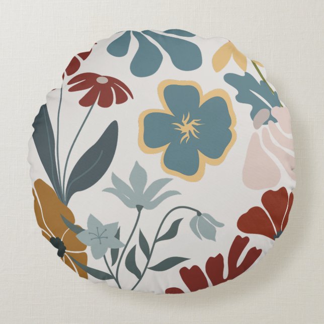 Fleur moderne Beauté Coussin rond (Devant)