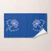 Fleur moderne, bleue profonde et moyenne (Serviette à main)