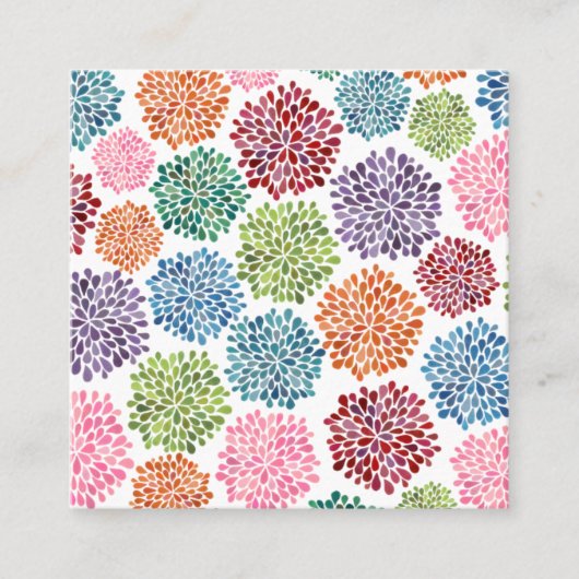 Fleur moderne Fireworks Carte de rendez-vous d'aff (Devant)