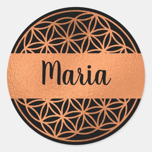 Fleur modifiable de vie autocollants de géométrie (Devant)