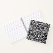 "Fleur monochrome" Cahier à reliure spirale rigide (Intérieur)