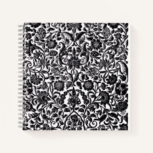 "Fleur monochrome" Cahier à reliure spirale rigide (Devant)