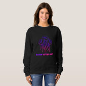 Fleur néon rose - Sweatshirt d'art (Devant entier)