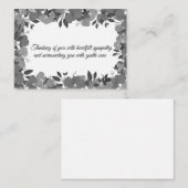 Fleur Noir Et Blanc Sur Cartes De Sympathie (Devant / Derrière)
