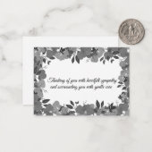 Fleur Noir Et Blanc Sur Cartes De Sympathie (Devant/Arrière en situation)