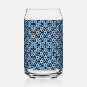 Fleur noire bleue Motif sans couture