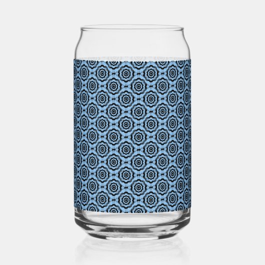 Fleur noire bleue Motif sans couture (Recto)