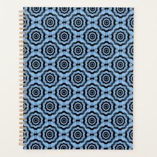 Fleur noire bleue Motif sans couture