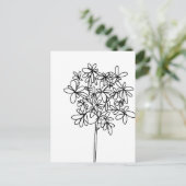 Fleur noire et blanche - Carte postale (Debout devant)