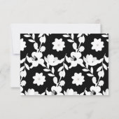 Fleur noire et blanche RSVP (Dos)