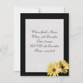 Fleur noire - Invitation de mariage - Fiançailles (Dos)