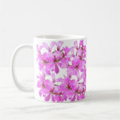 Fleur noire - Mug floral rose (Gauche)