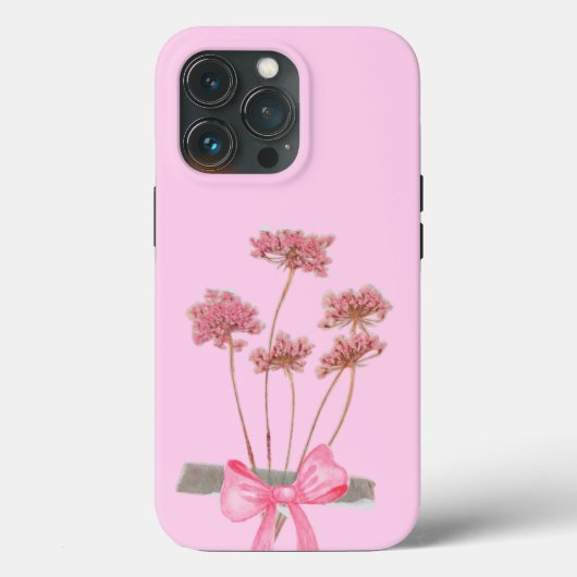 Fleur noire - Pastel Pink Bouquet Bow Coque 🌸 🎀 (Verso)