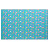 Fleur nom personnalisé aqua tissu typographique ro (Fat Quarter)