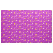 Fleur nom personnalisé tissu typographique violet (Fat Quarter)