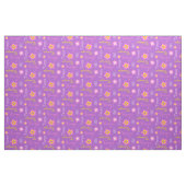 Fleur nom personnalisé tissu typographique violet (Fat Quarter)