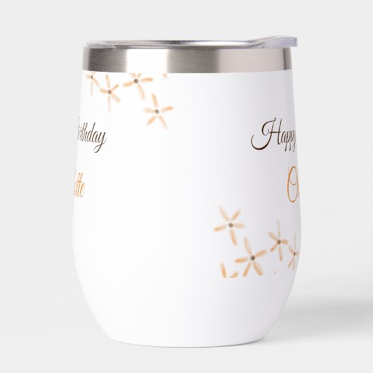 Fleur orange brune heureux anniversaire ajouter no (Gauche)