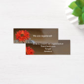 Fleur orange dans la carte de boîtier du registre  (Bureau)