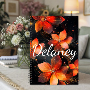 Fleur Orange de Feu Lumineux Élégant