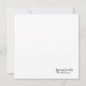 Fleur où planté carte de voeux plat (Dos)