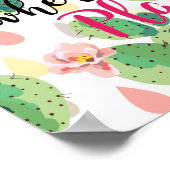 Fleur où vous avez planté Cactus Imprimer Poster (Coin)