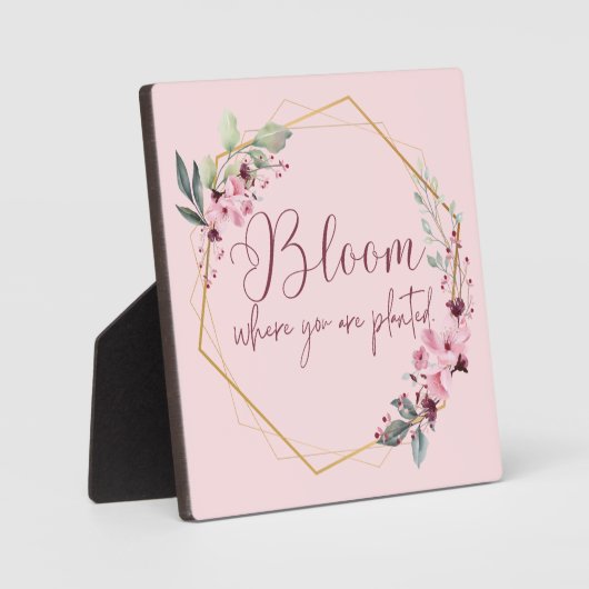 Fleur où vous avez planté Plaque de table (Recto)