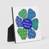 "Fleur où vous êtes planté" en Plaque bleue/verte (Recto)
