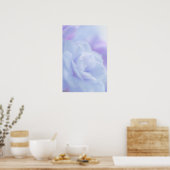 Fleur pastel bleu ... affiche (Cuisine)