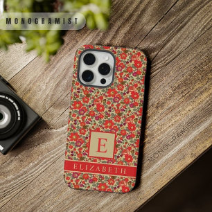 Fleur personnalisable beige marron floral rouge vi