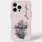 Fleur personnalisée coque iphone chrétien (Verso)