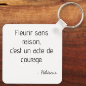 Fleur pixelisée en rose vibrant sleutelhanger (Achterkant)