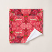 Fleur plante rouge Poinsettia (Gant de toilette)
