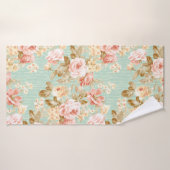 Fleur populaire classique motif sans couture arriè (Serviette de bain)