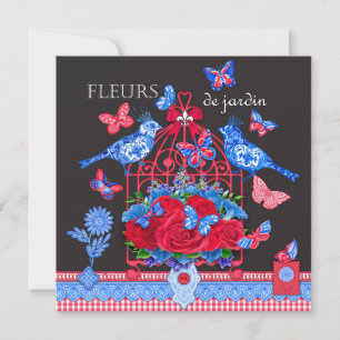 Fleur Porselein Vogels en Vogelkooi Kaart
