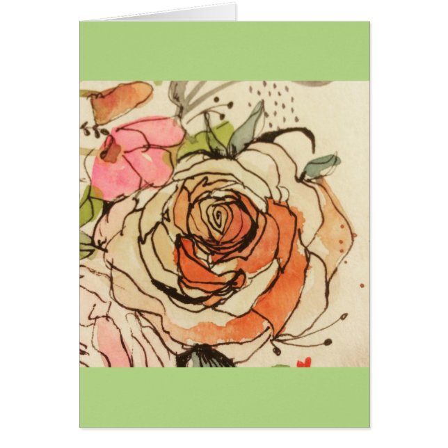 Fleur pour aquarelle 3 (Devant)