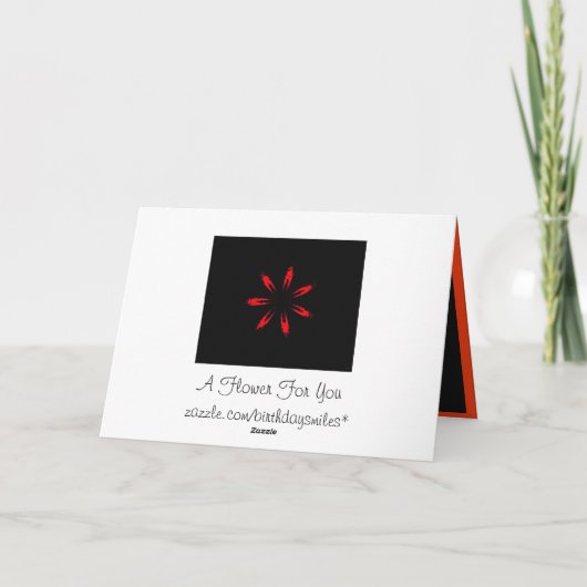 Fleur Pour Vous Carte Anniversaire (Dos)