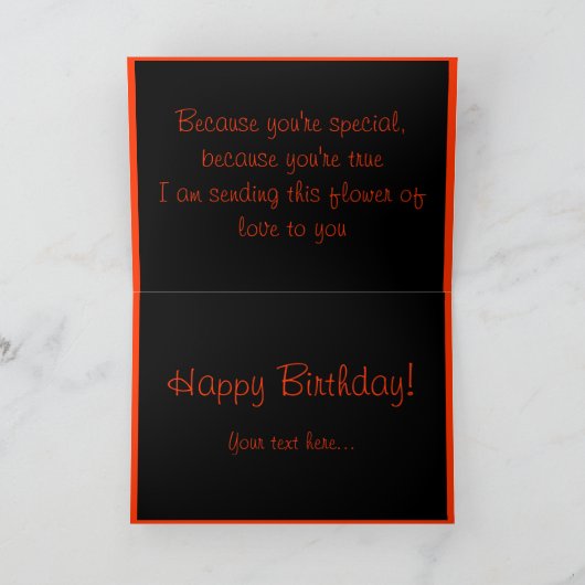 Fleur Pour Vous Carte Anniversaire (Intérieur)