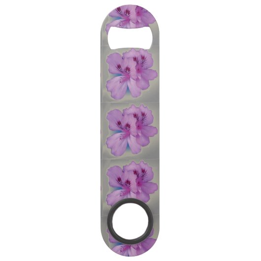 Fleur pourpre sur l'ouvreur de bouteille de (Devant)