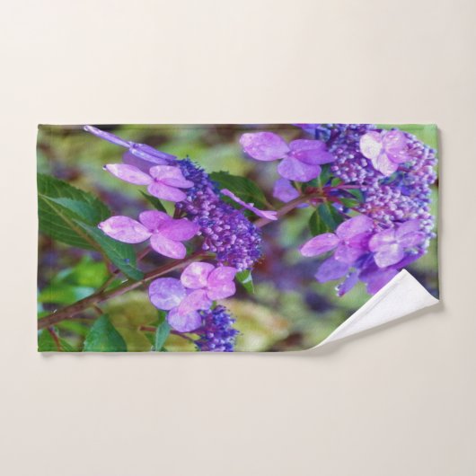 Fleur pourpre Twist et Shout Hydrangea (Serviette à main)