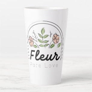 Fleur – Pure Love Bloemenlogo Latte Mok