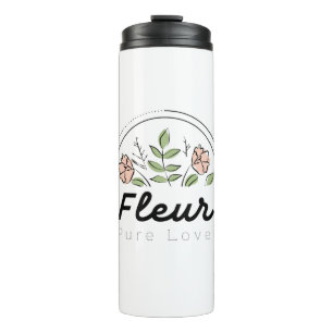 Fleur – Pure Love Bloemenlogo Thermosbeker