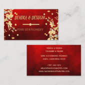 Fleur radieuse | Carte de visite floral (Devant / Derrière)