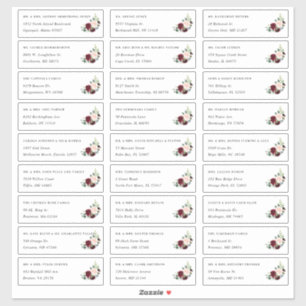 Fleur radieuse   Étiquettes de adresse individuels